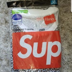 Supreme 2 pack leopard print large mens shirts